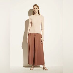 VINCE Marled Rib Crew Pullover Sweater Rose Water/Petal Still Large Knit Wool